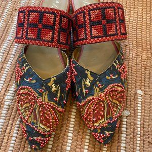 Anthropologie Beaded Flats